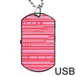 Index Red Pink Dog Tag USB Flash (Two Sides)