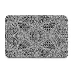 Gray Psychedelic Background Plate Mats by Amaryn4rt