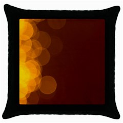 Yellow And Orange Blurred Lights Orange Gerberas Yellow Bokeh Background Throw Pillow Case (black) by Amaryn4rt