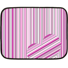 Pink Love Pattern Fleece Blanket (mini) by Valentinaart