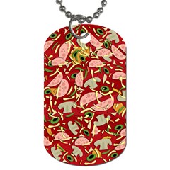 Pizza Pattern Dog Tag (two Sides) by Valentinaart