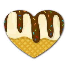 Ice Cream Zoom Heart Mousepads by Valentinaart