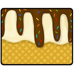 Ice Cream Zoom Fleece Blanket (medium)  by Valentinaart