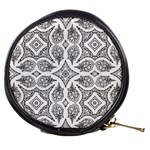 Mandala Line Art Black And White Mini Makeup Bags