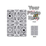 Mandala Line Art Black And White Playing Cards 54 (Mini) 