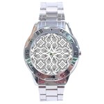 Mandala Line Art Black And White Stainless Steel Analogue Watch