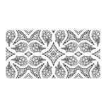 Mandala Line Art Black And White Satin Wrap