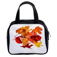 Autumn Leaves Leaf Transparent Classic Handbags (2 Sides)