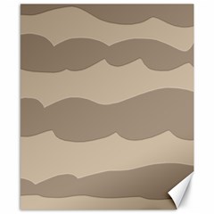 Pattern Wave Beige Brown Canvas 8  X 10 