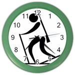 Biathlon Pictogram Color Wall Clocks