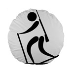 Biathlon Pictogram Standard 15  Premium Round Cushions