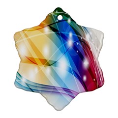 Colour Abstract Snowflake Ornament (two Sides)