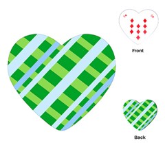 Fabric Cotton Geometric Diagonal Playing Cards (heart) 