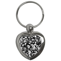 Noise Texture Graphics Generated Key Chains (heart) 