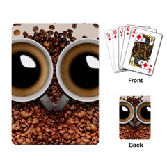 Owl Coffee Art Playing Card