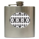 Pattern Background Texture Black Hip Flask (6 oz)