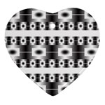 Pattern Background Texture Black Heart Ornament (Two Sides)