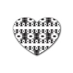 Pattern Background Texture Black Rubber Coaster (Heart) 