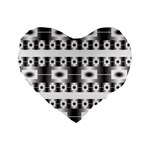 Pattern Background Texture Black Standard 16  Premium Heart Shape Cushions