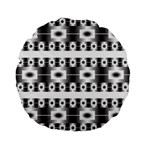 Pattern Background Texture Black Standard 15  Premium Flano Round Cushions