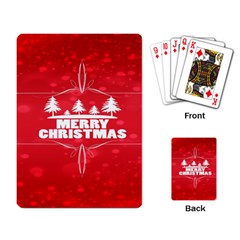 Red Bokeh Christmas Background Playing Card by Nexatart