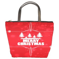 Red Bokeh Christmas Background Bucket Bags by Nexatart