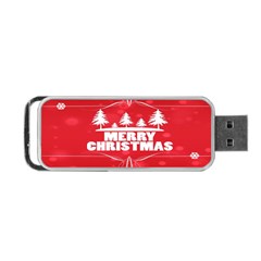 Red Bokeh Christmas Background Portable Usb Flash (one Side) by Nexatart