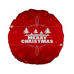 Red Bokeh Christmas Background Standard 15  Premium Round Cushions by Nexatart