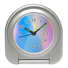 Twist Blue Pink Mauve Background Travel Alarm Clocks by Nexatart