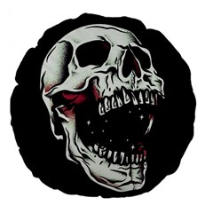 Death Skull Large 18  Premium Flano Round Cushions