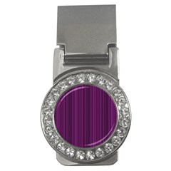 Deep Purple Lines Money Clips (cz)  by Valentinaart