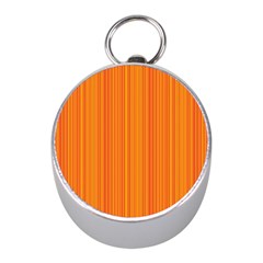 Orange Pattern Mini Silver Compasses by Valentinaart