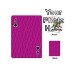 Magenta pattern Playing Cards 54 (Mini)  Front - Spade4