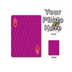 Magenta pattern Playing Cards 54 (Mini)  Front - HeartA