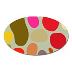 Pattern Design Abstract Shapes Oval Magnet Front