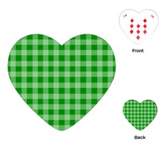 Gingham Background Fabric Texture Playing Cards (heart) 