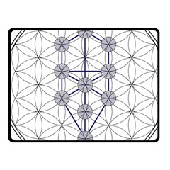 Tree Of Life Flower Of Life Stage Fleece Blanket (small)