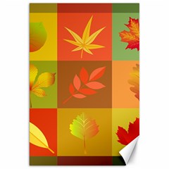 Autumn Leaves Colorful Fall Foliage Canvas 20  X 30   by Nexatart