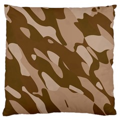 Background For Scrapbooking Or Other Beige And Brown Camouflage Patterns Large Cushion Case (one Side)
