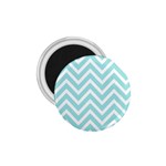 Chevrons Zigzags Pattern Blue 1.75  Magnets