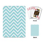 Chevrons Zigzags Pattern Blue Playing Card