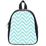 Chevrons Zigzags Pattern Blue School Bags (Small) 