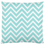 Chevrons Zigzags Pattern Blue Large Cushion Case (One Side)