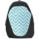 Chevrons Zigzags Pattern Blue Backpack Bag