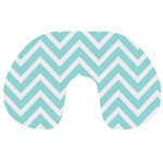 Chevrons Zigzags Pattern Blue Travel Neck Pillows