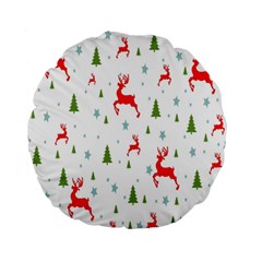 Christmas Pattern Standard 15  Premium Flano Round Cushions by Nexatart