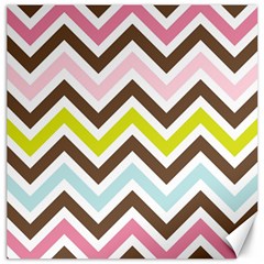 Chevrons Stripes Colors Background Canvas 16  X 16   by Nexatart