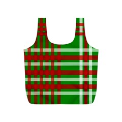 Christmas Colors Red Green White Full Print Recycle Bags (s)  by Nexatart