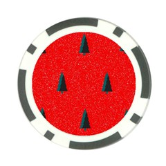 Christmas Time Fir Trees Poker Chip Card Guard (10 Pack) by Nexatart