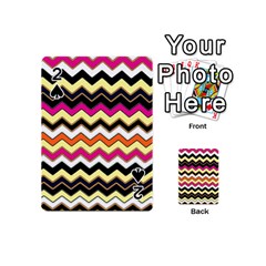 Colorful Chevron Pattern Stripes Playing Cards 54 (mini) 